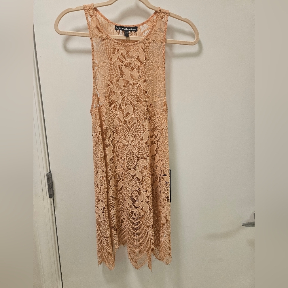 For Love & Lemon Summer Lilly Fairycore Mini Dress Pale Blush Size XS NWT - Picture 4 of 15